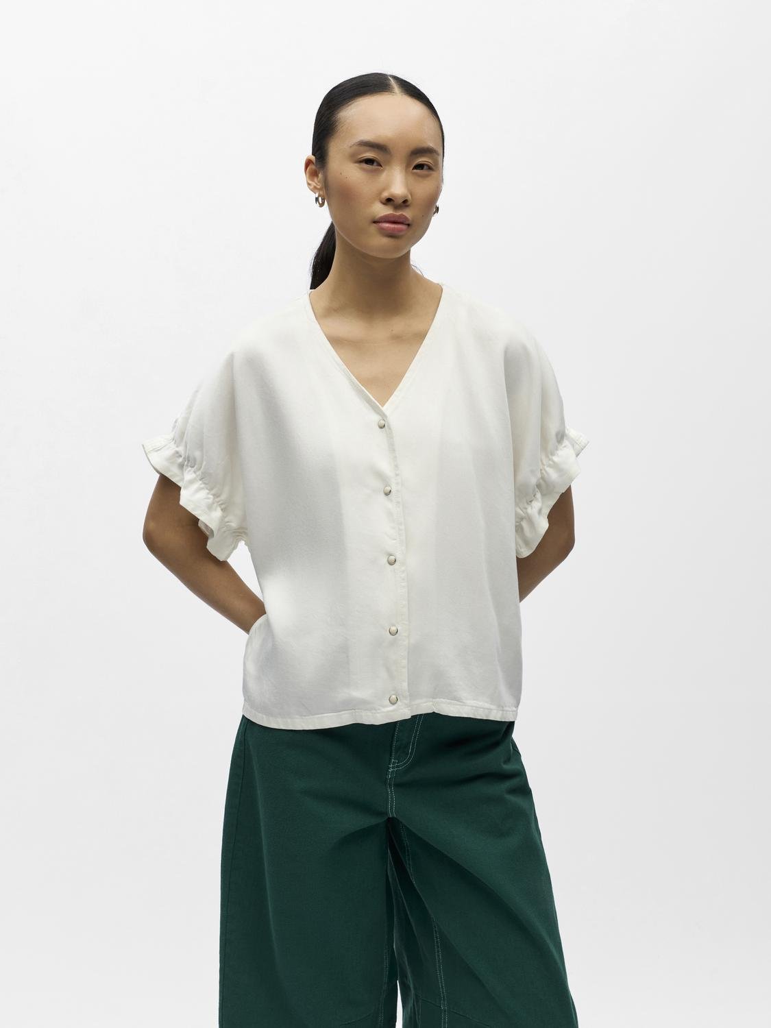 OBJFRAME Top - Cloud Dancer - VERO MODA & VILA Bergvik